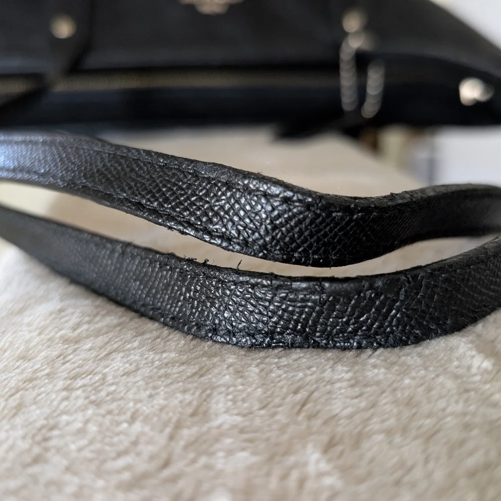 Coach City Zip Tote Black Leather Bag - Picture 9 of 15